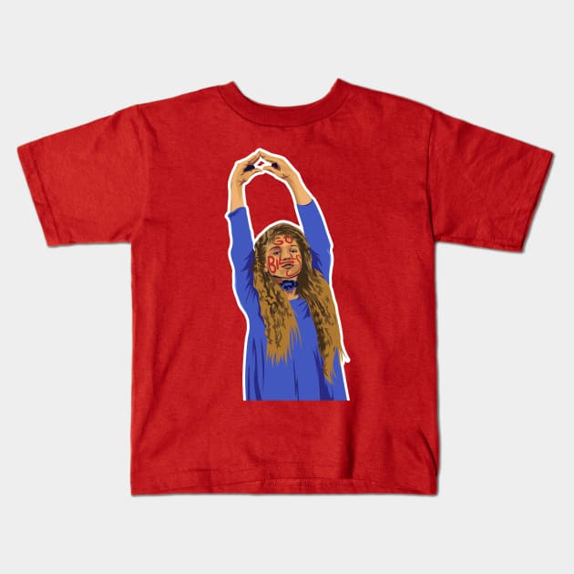 Boy Meets World Topanga Buffalo Bills Kids T-Shirt by Carl Cordes